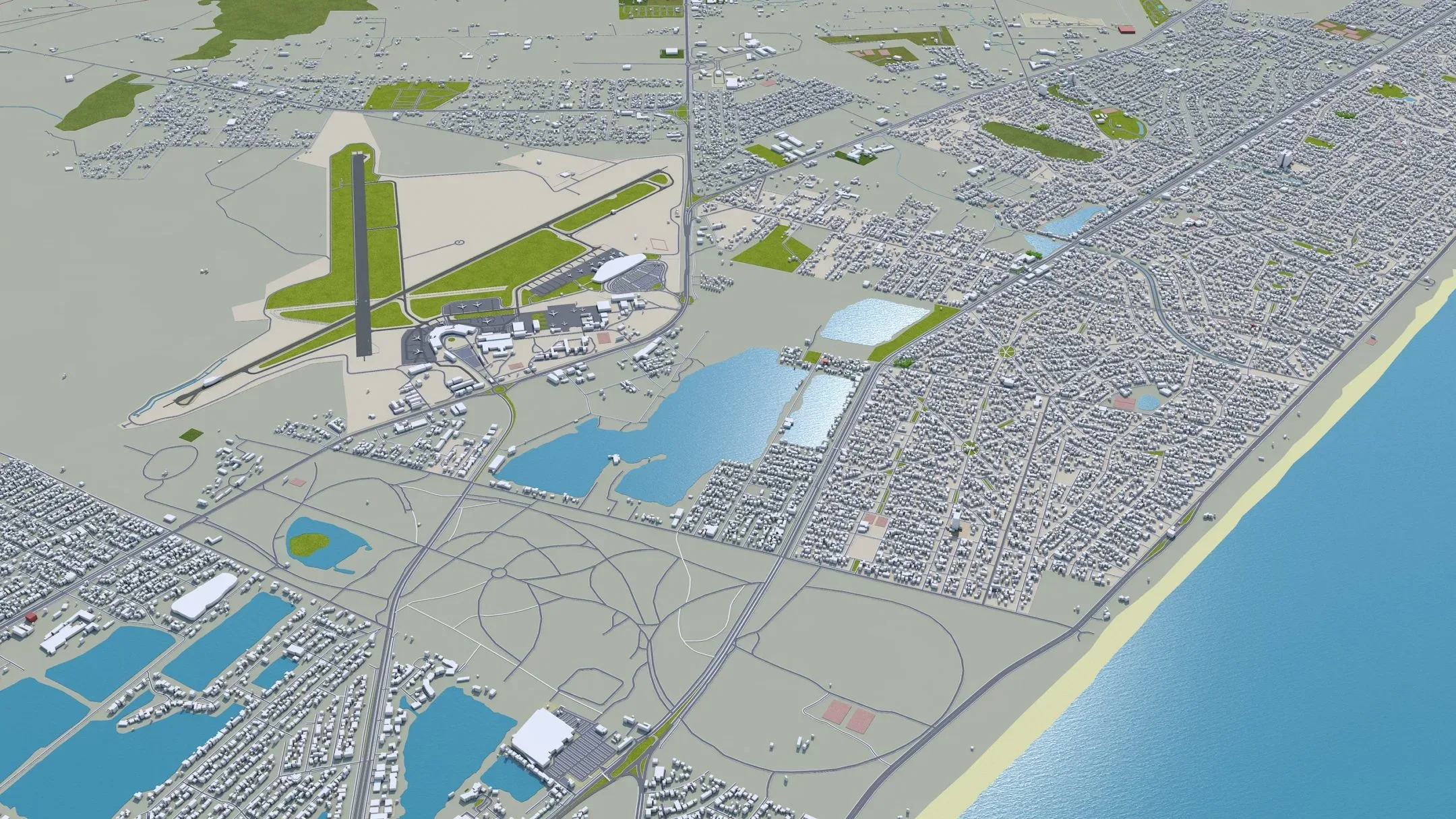 Montevideo City Uruguay 3D Model 80KM