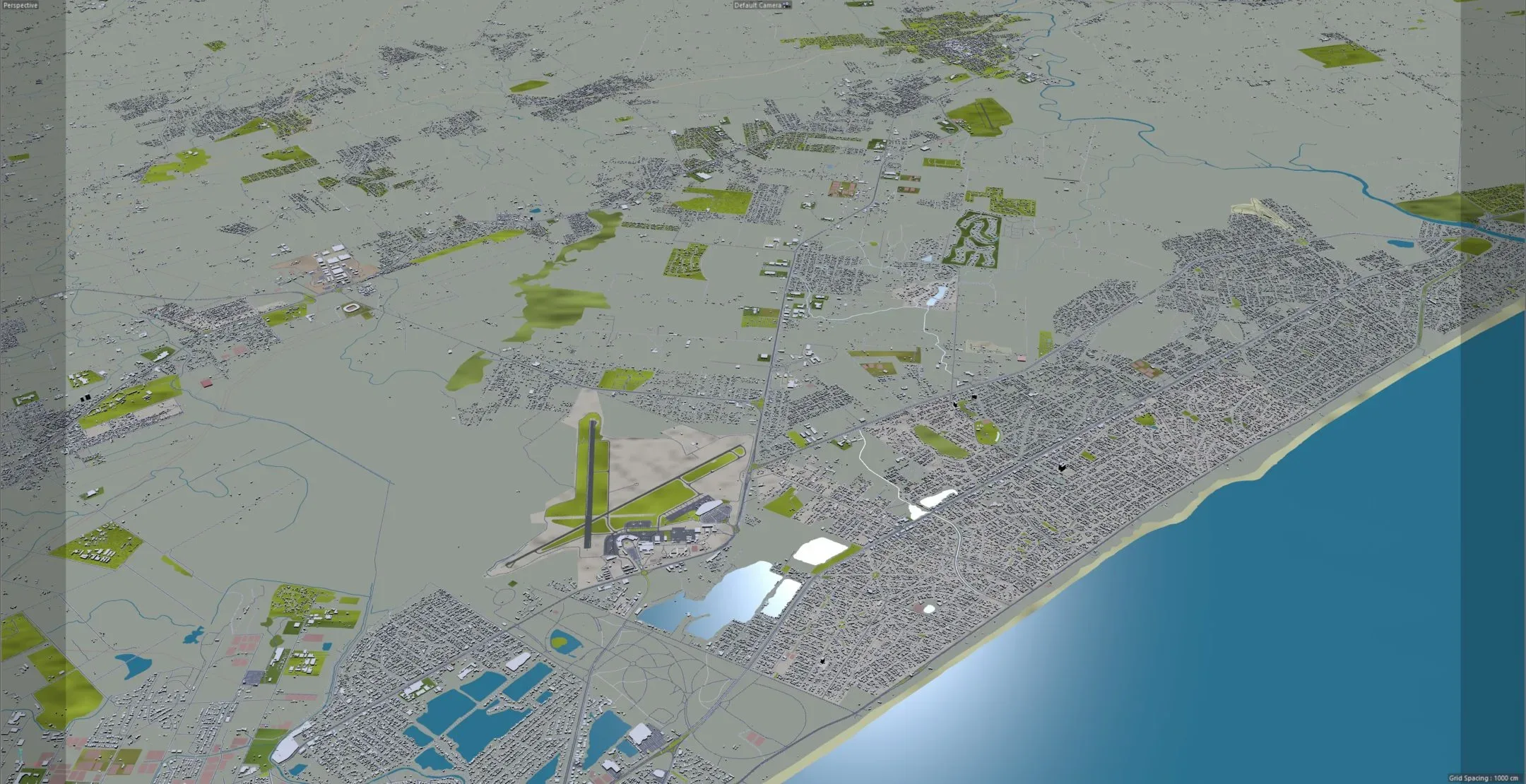 Montevideo City Uruguay 3D Model 80KM