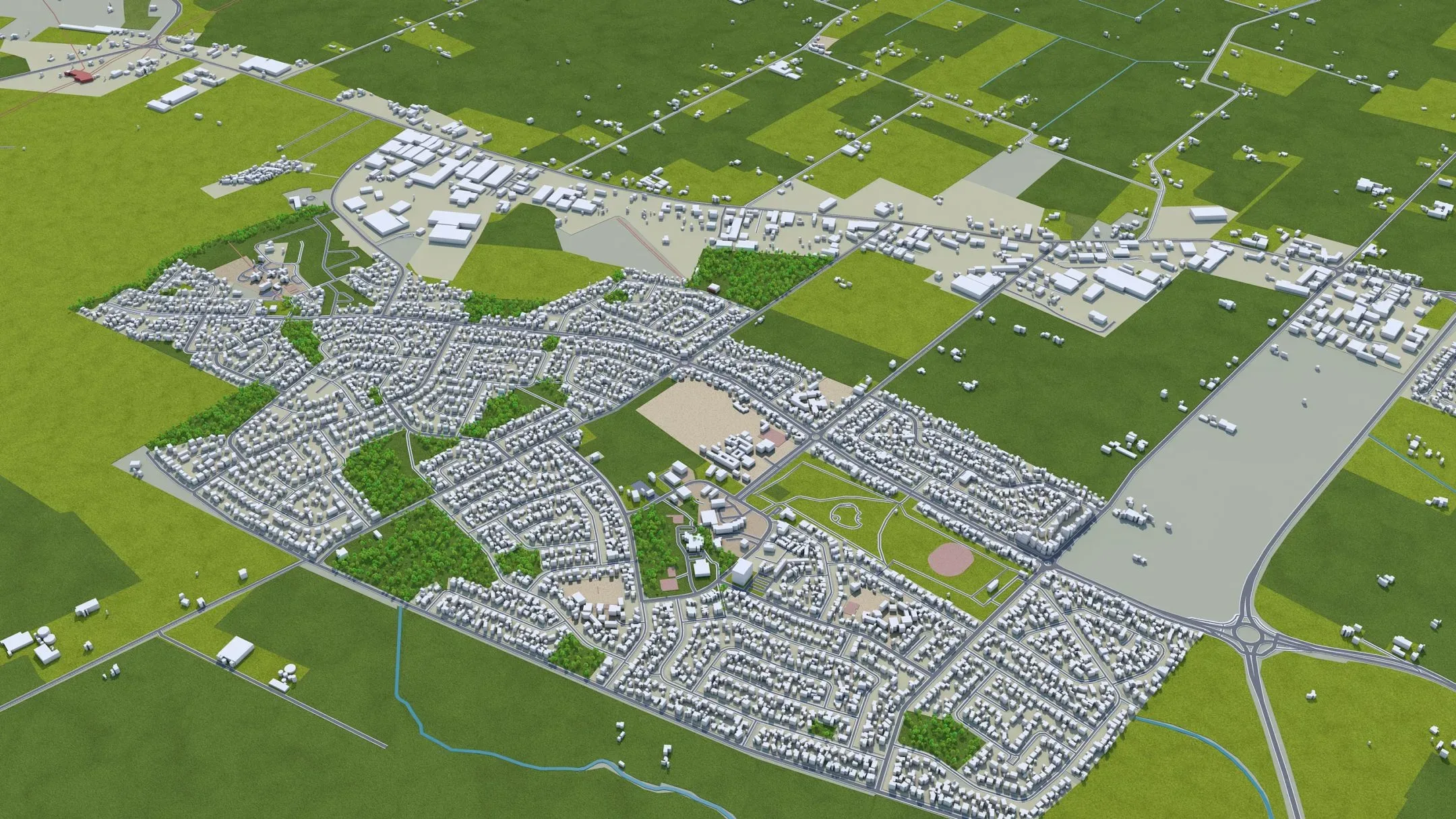 Napier Hastings City New Zealand 3D Model 60KM