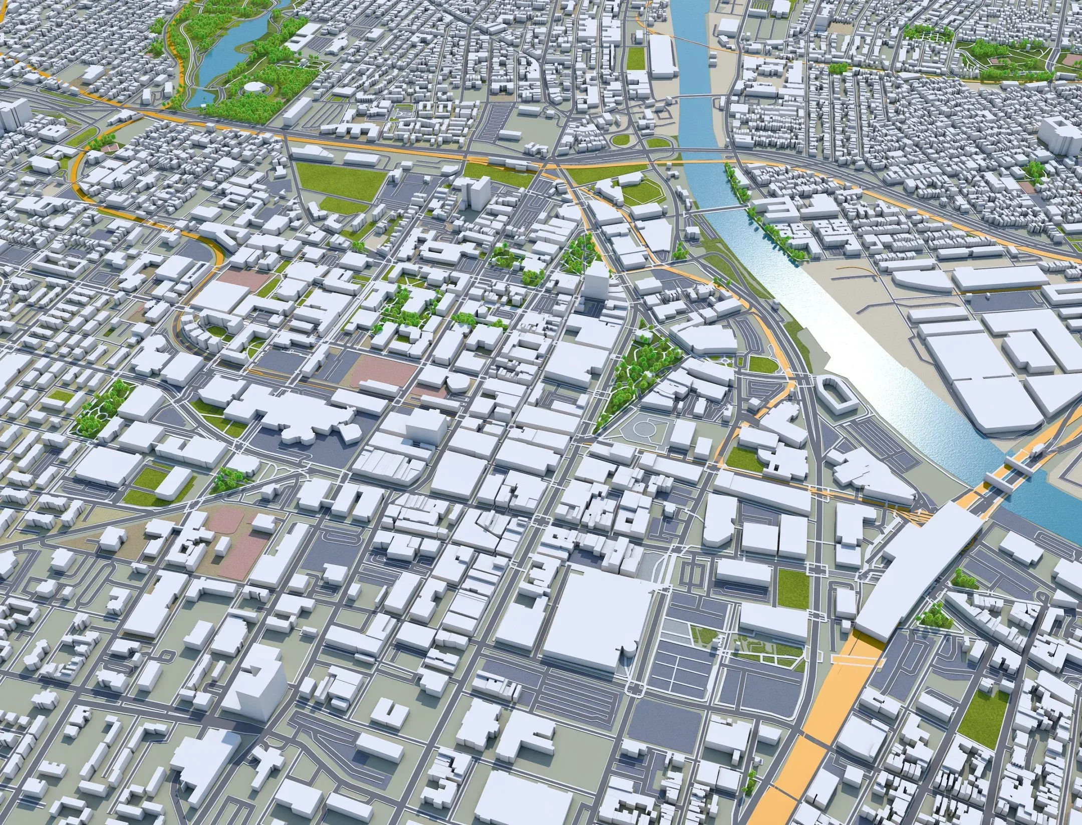 Newark City New Jersey 3D Model 30KM