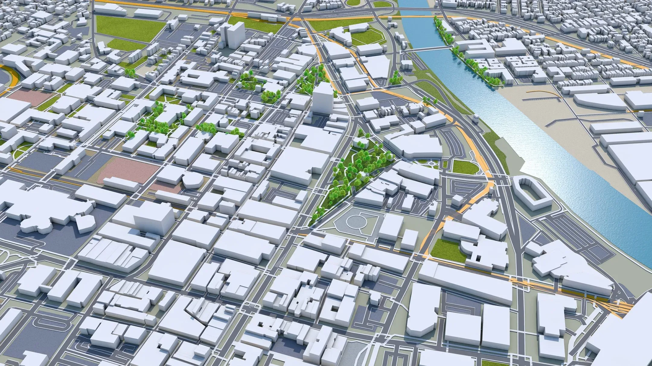 Newark City New Jersey 3D Model 30KM