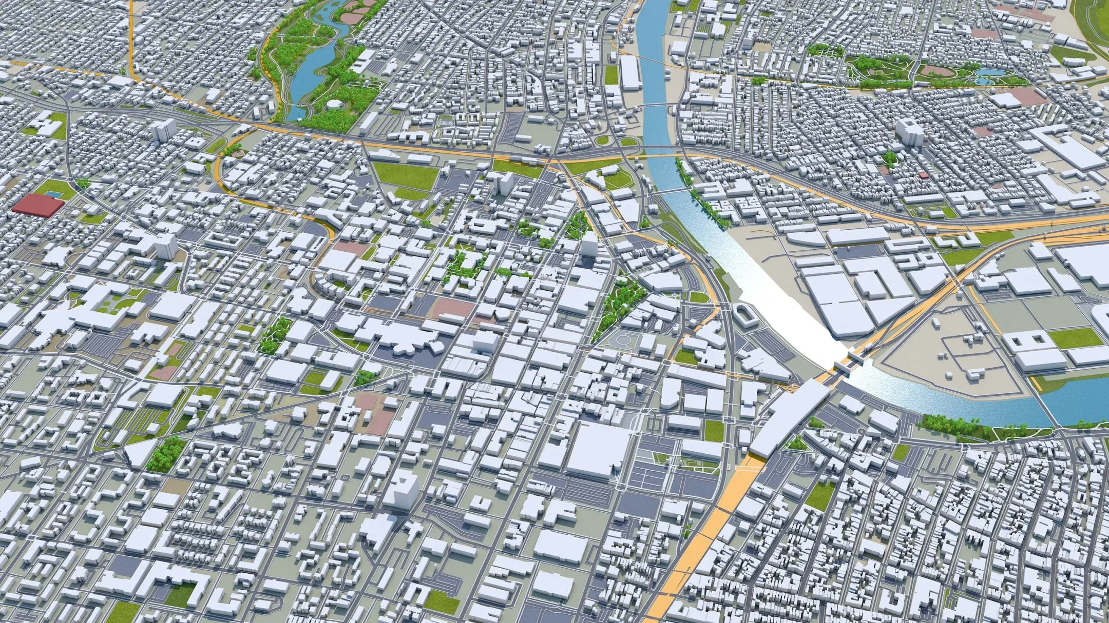 Newark City New Jersey 3D Model 30KM