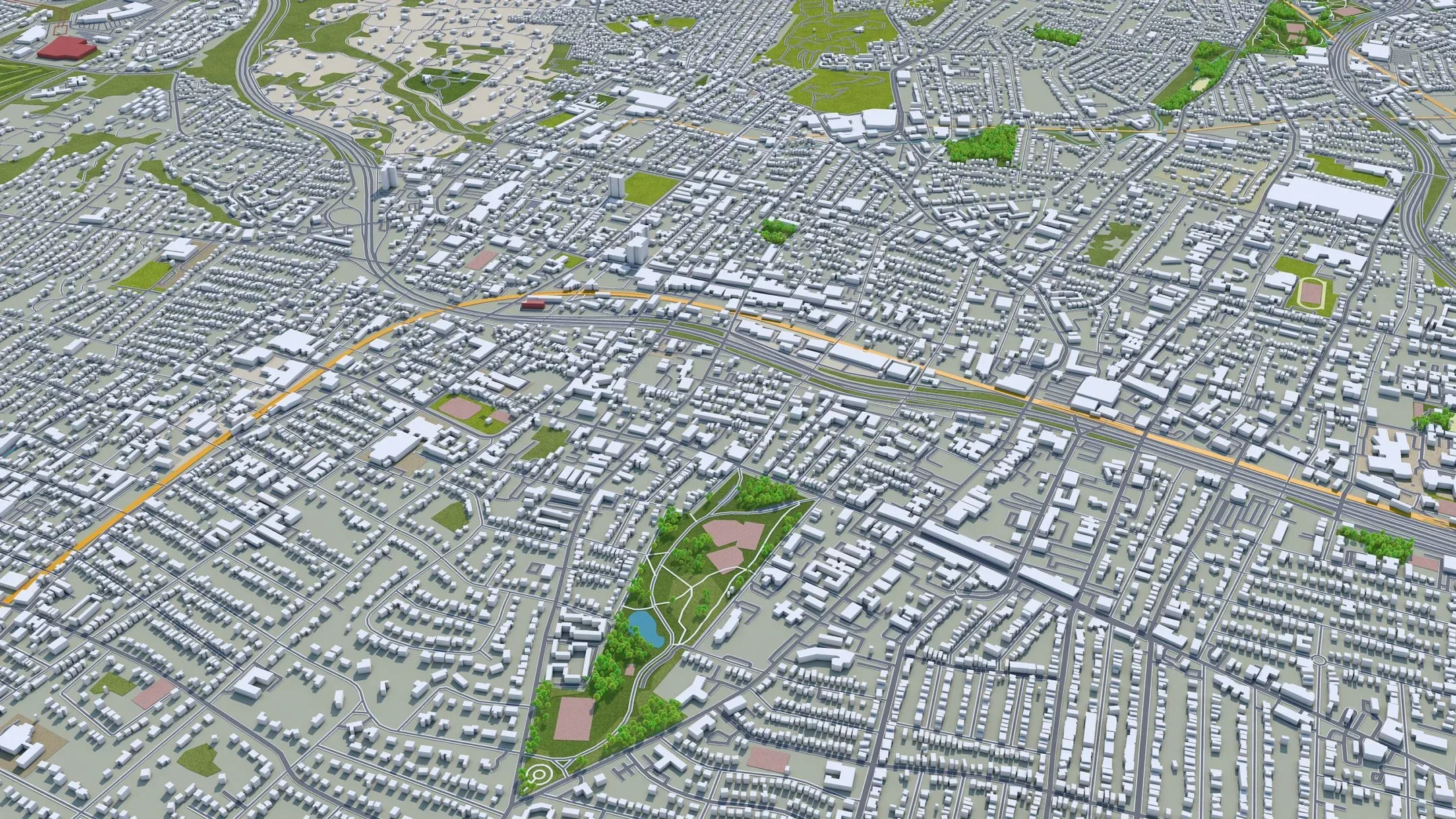 Newark City New Jersey 3D Model 30KM