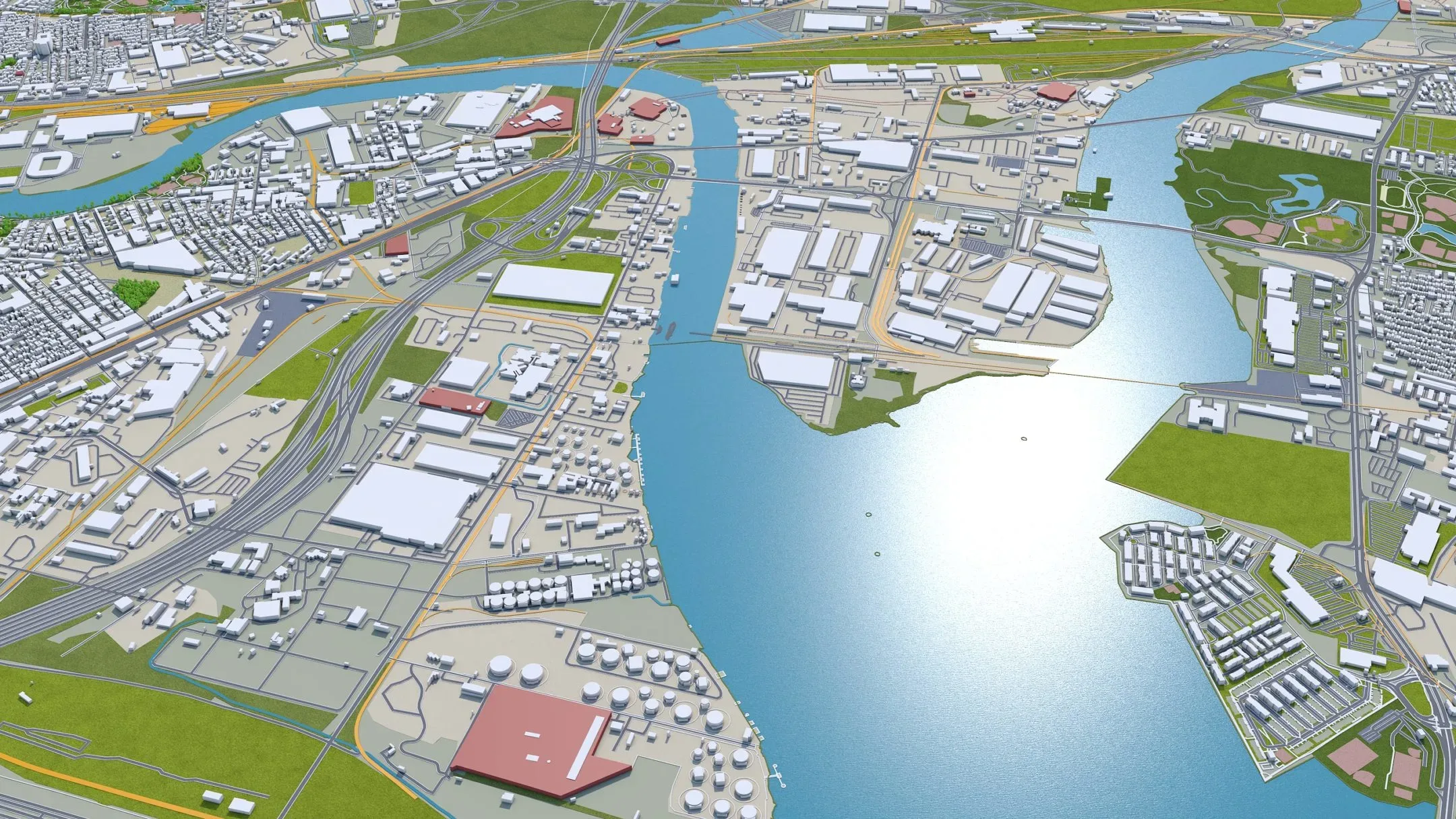 Newark City New Jersey 3D Model 30KM