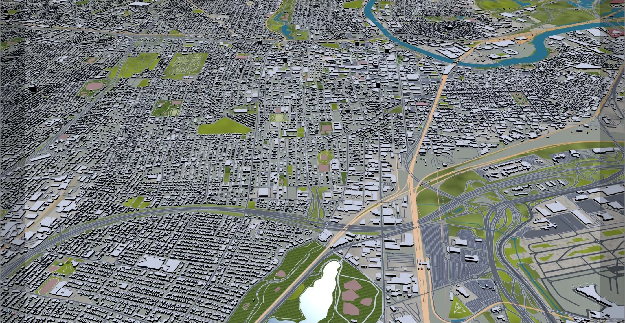 Newark City New Jersey 3D Model 30KM
