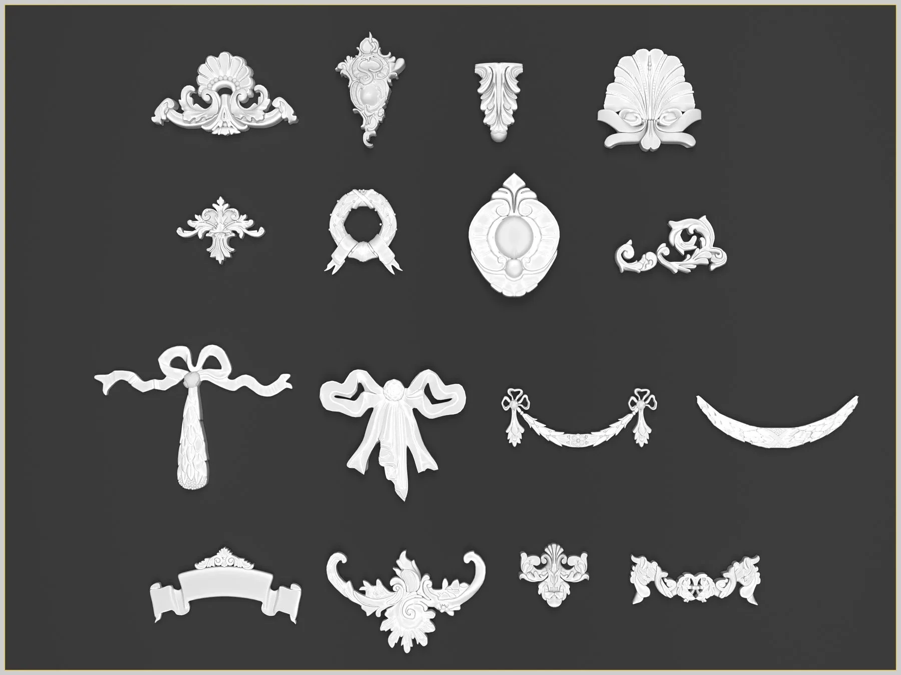 43 Ornament IMM Brush For Zbrush