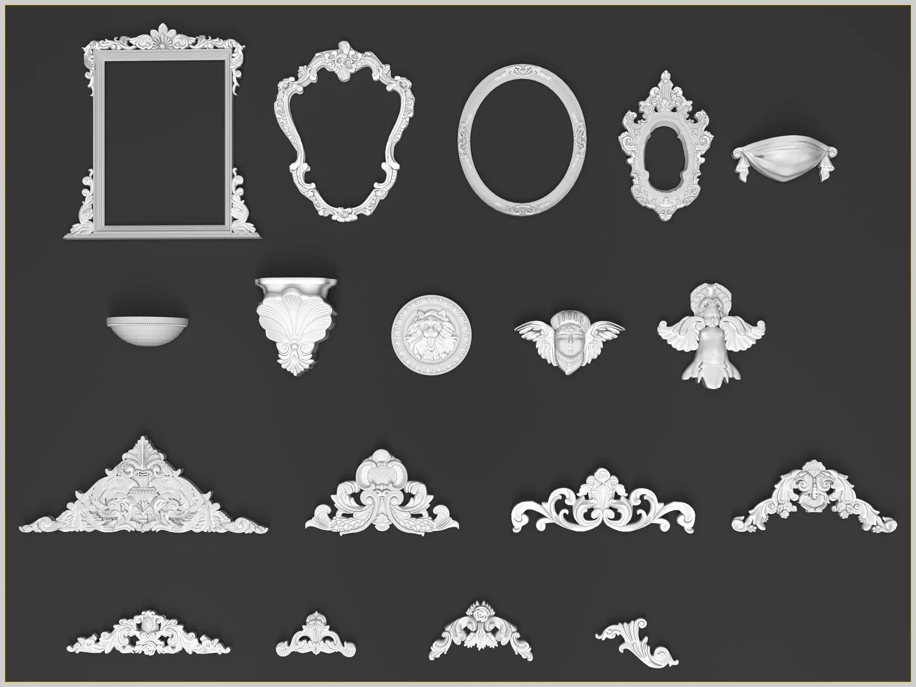 43 Ornament IMM Brush For Zbrush