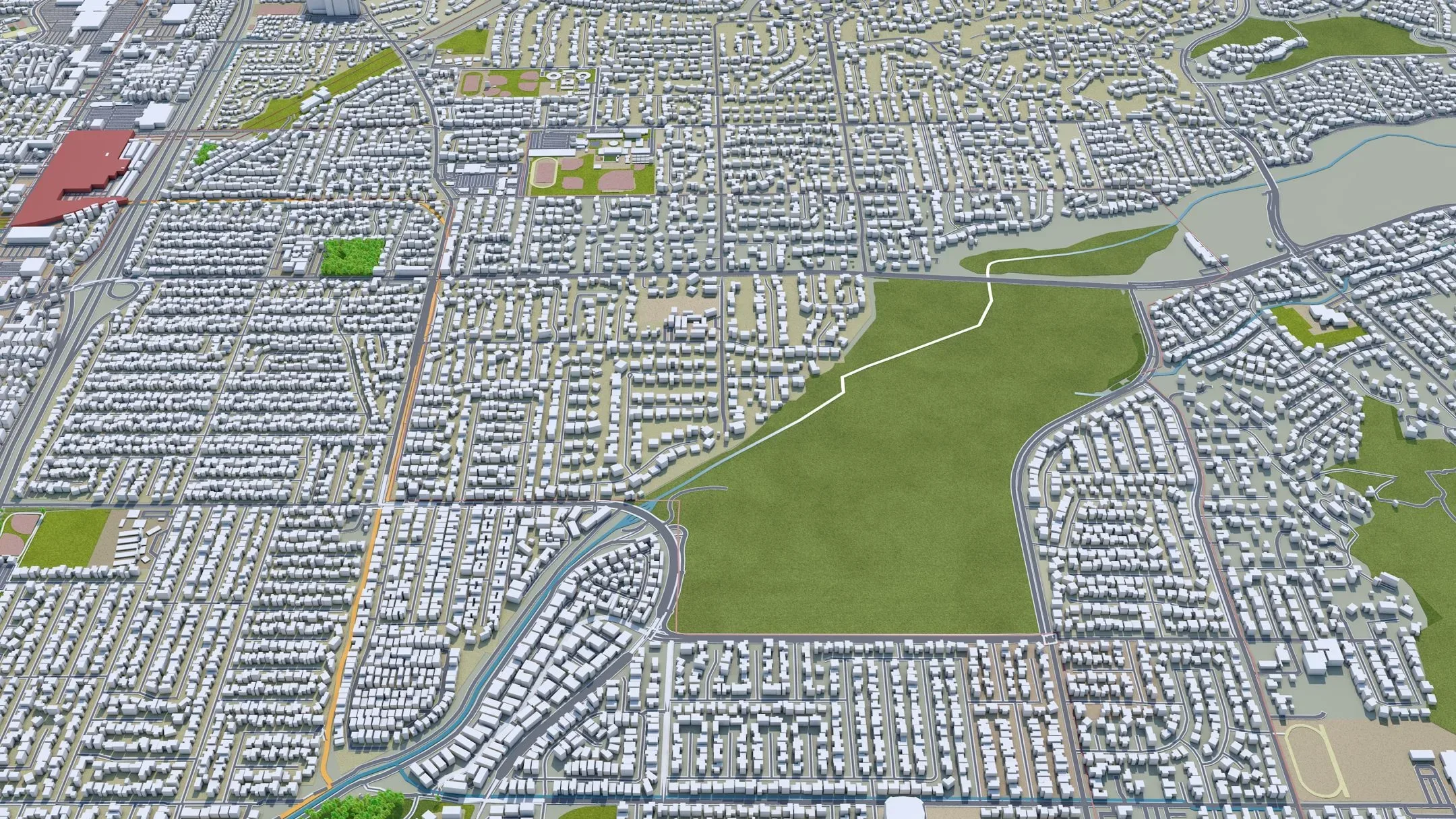 Orange City California 3D Model 40KM