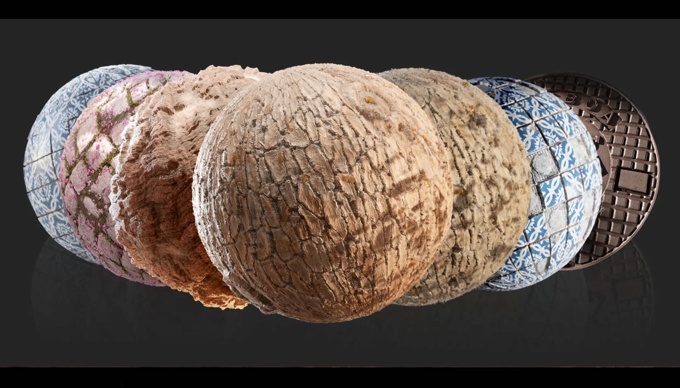 Portugal Material Series: Pack 3 - 4K Textures + .SBS Files + Marmoset Toolbag Light Rigs