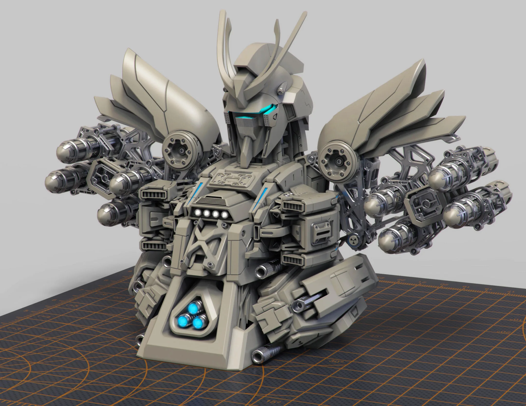 Mech Warrior Hard Surface Kitbash Kit 3