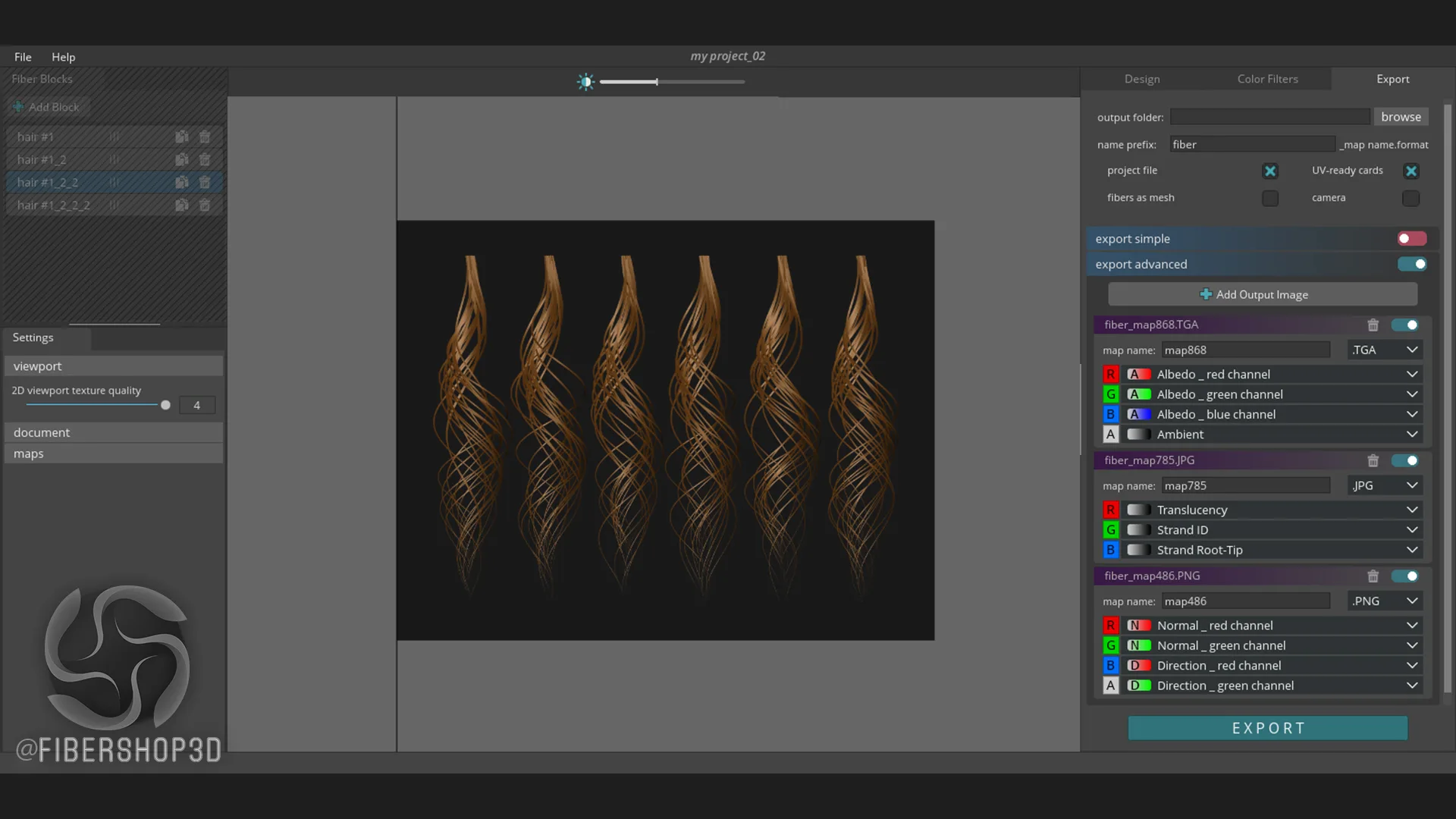 FiberShop | Realtime Hair Card Texture Generator