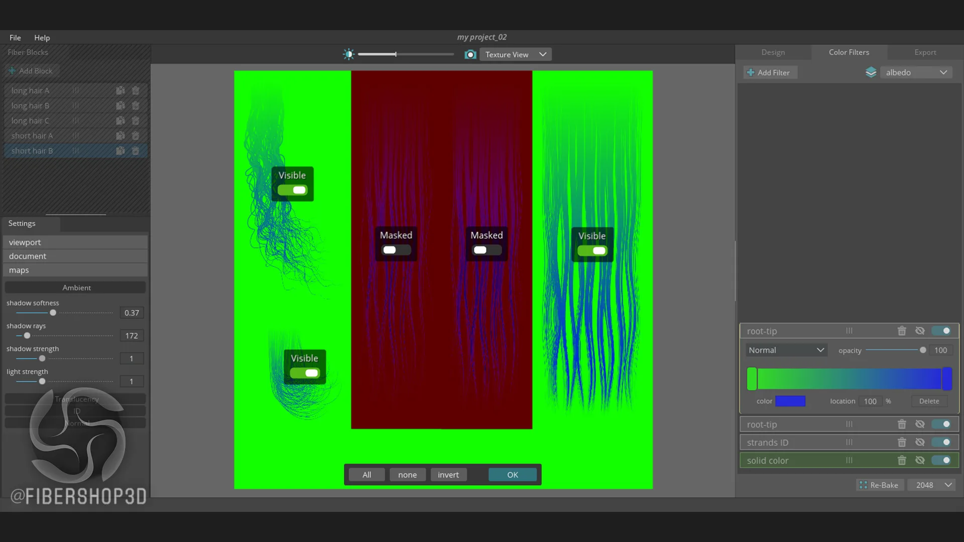 FiberShop | Realtime Hair Card Texture Generator