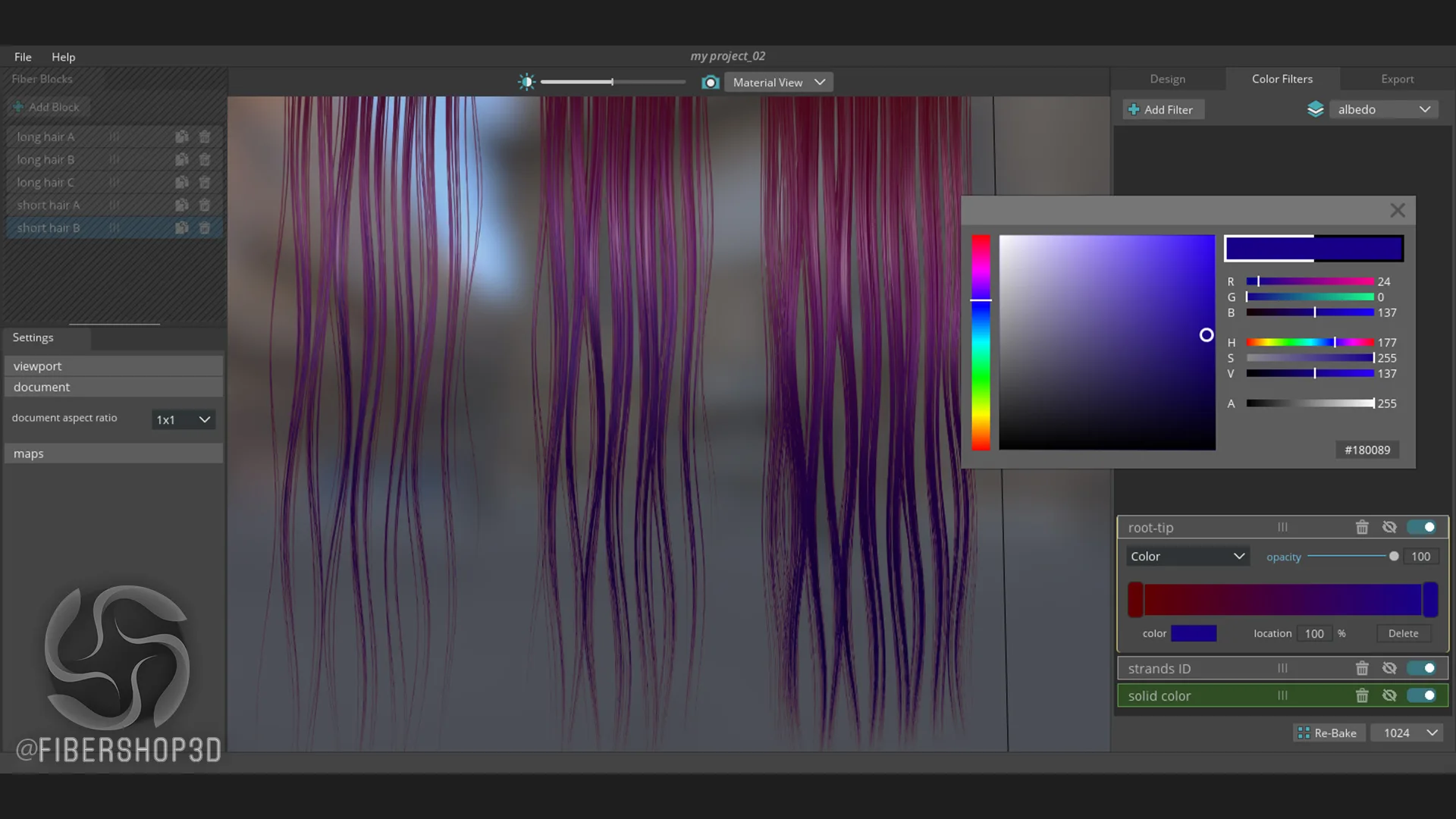 FiberShop | Realtime Hair Card Texture Generator