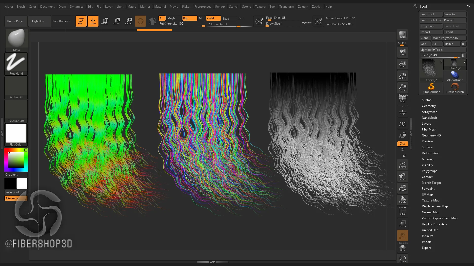 FiberShop | Realtime Hair Card Texture Generator