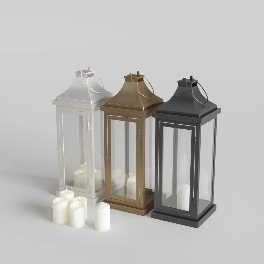 Outdoor Floor Lanterns with Candles