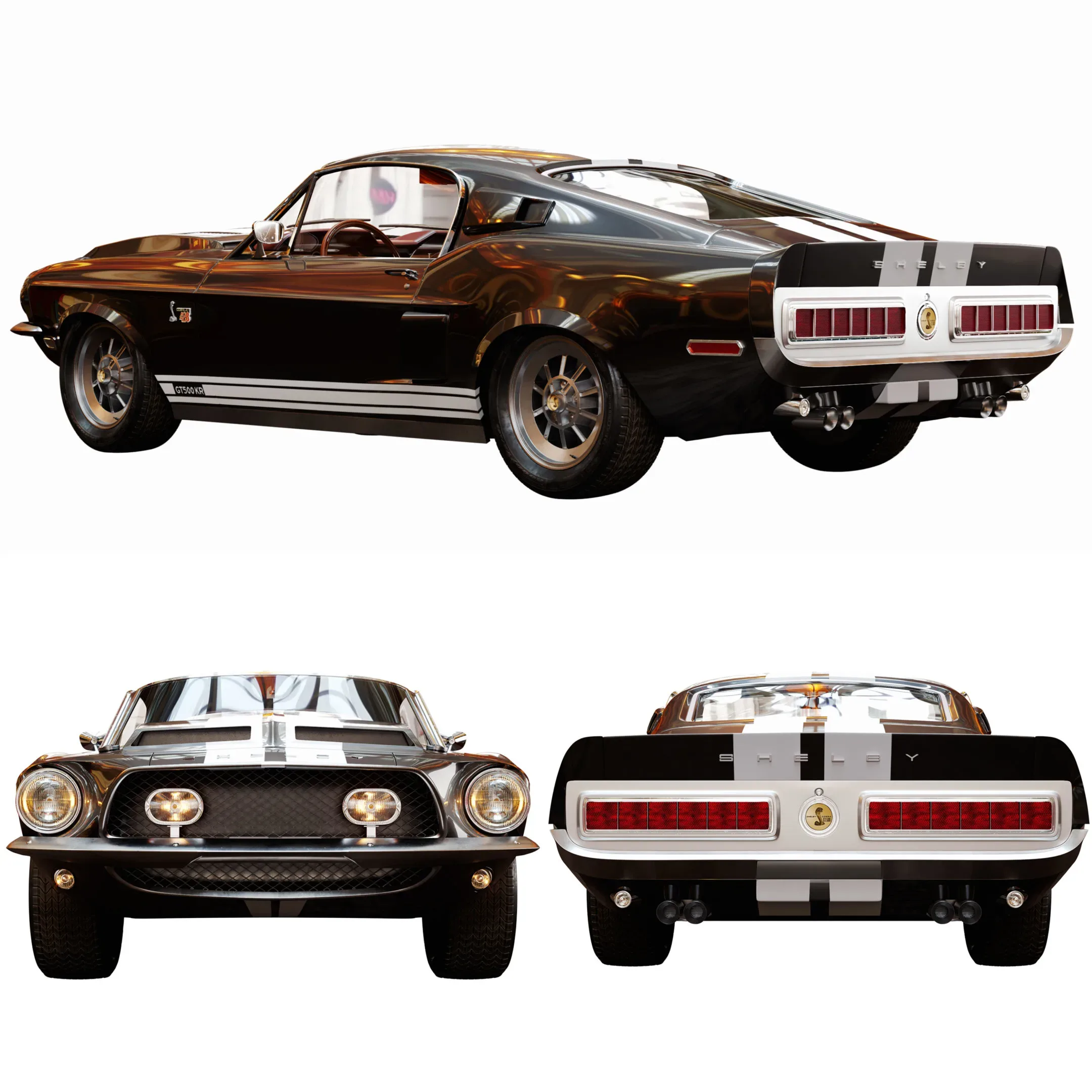 Ford Mustang Shelby Gt500kr With HQ Interior 3D model