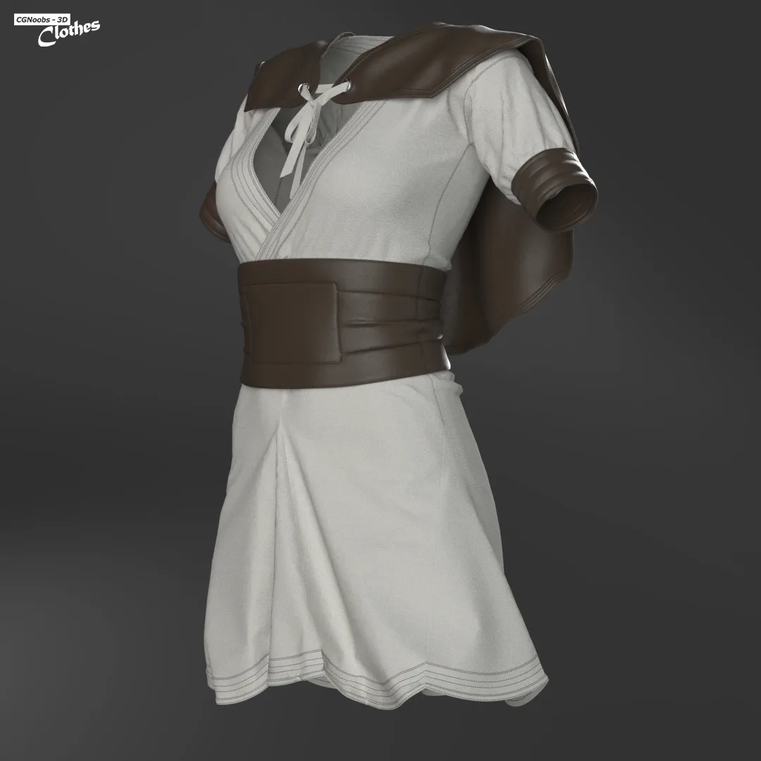 Female Medieval Mini Dress - 53 Marvelous Designer & Clo3D