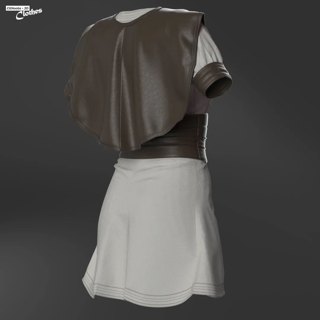 Female Medieval Mini Dress - 53 Marvelous Designer & Clo3D