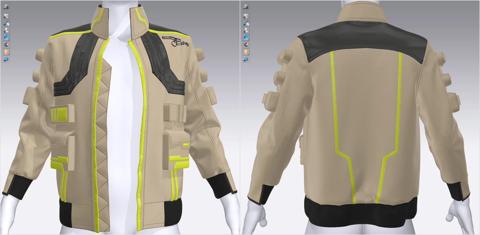 Sci-Fi Male Jacket - 54 Marvelous Designer & Clo3D