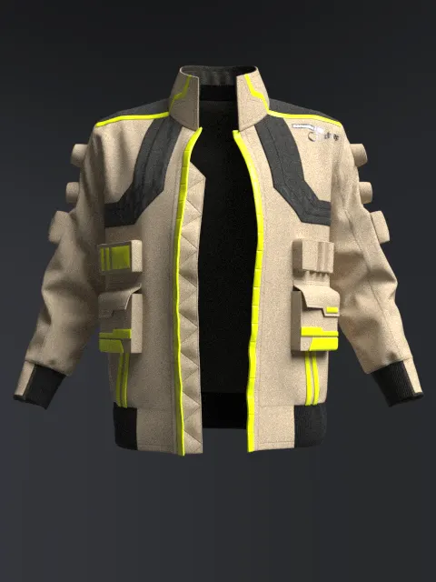 Sci-Fi Male Jacket - 54 Marvelous Designer & Clo3D