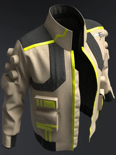 Sci-Fi Male Jacket - 54 Marvelous Designer & Clo3D