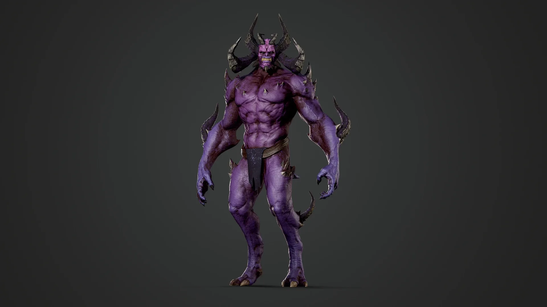 Horned Demon - Game Ready