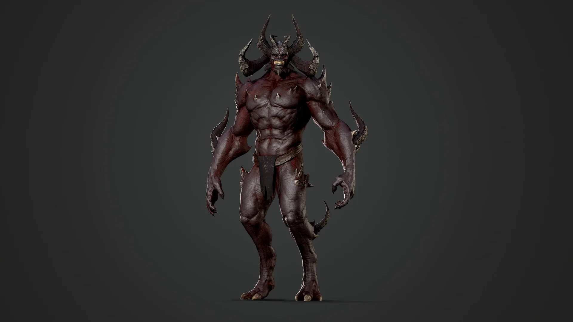 Horned Demon - Game Ready