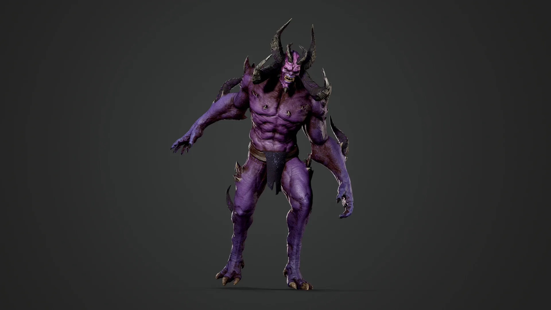 Horned Demon - Game Ready