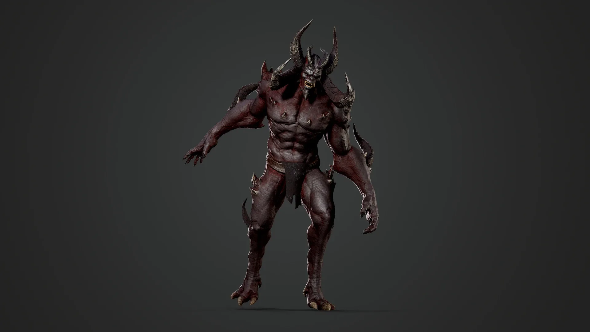 Horned Demon - Game Ready