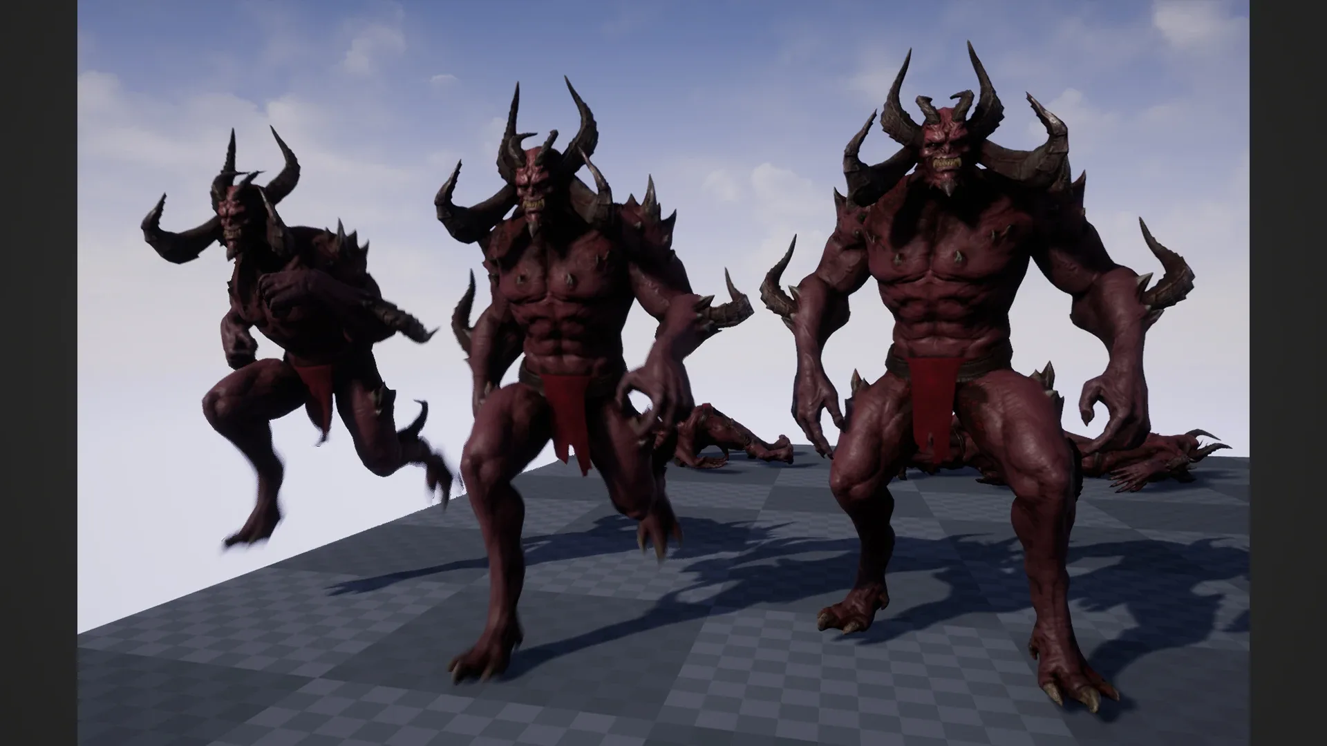 Horned Demon - Game Ready