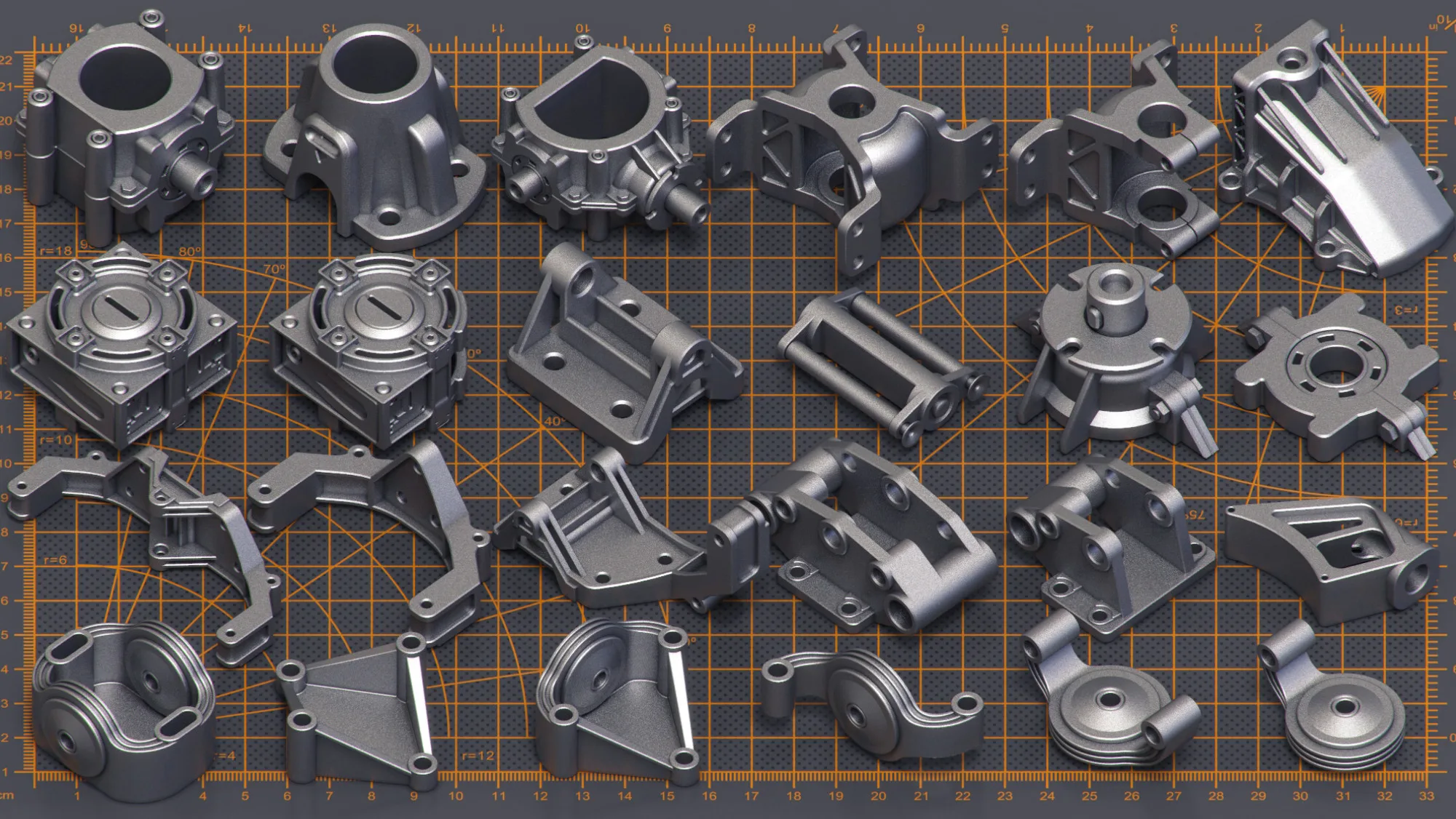 400 Pieces Mega Pack - Hard Surface Kitbash