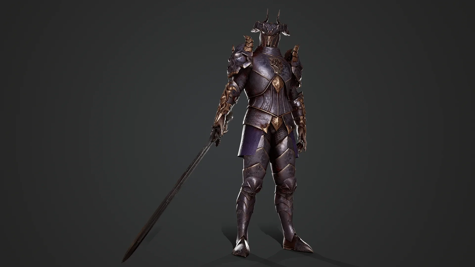 Horned Knight - Game Ready