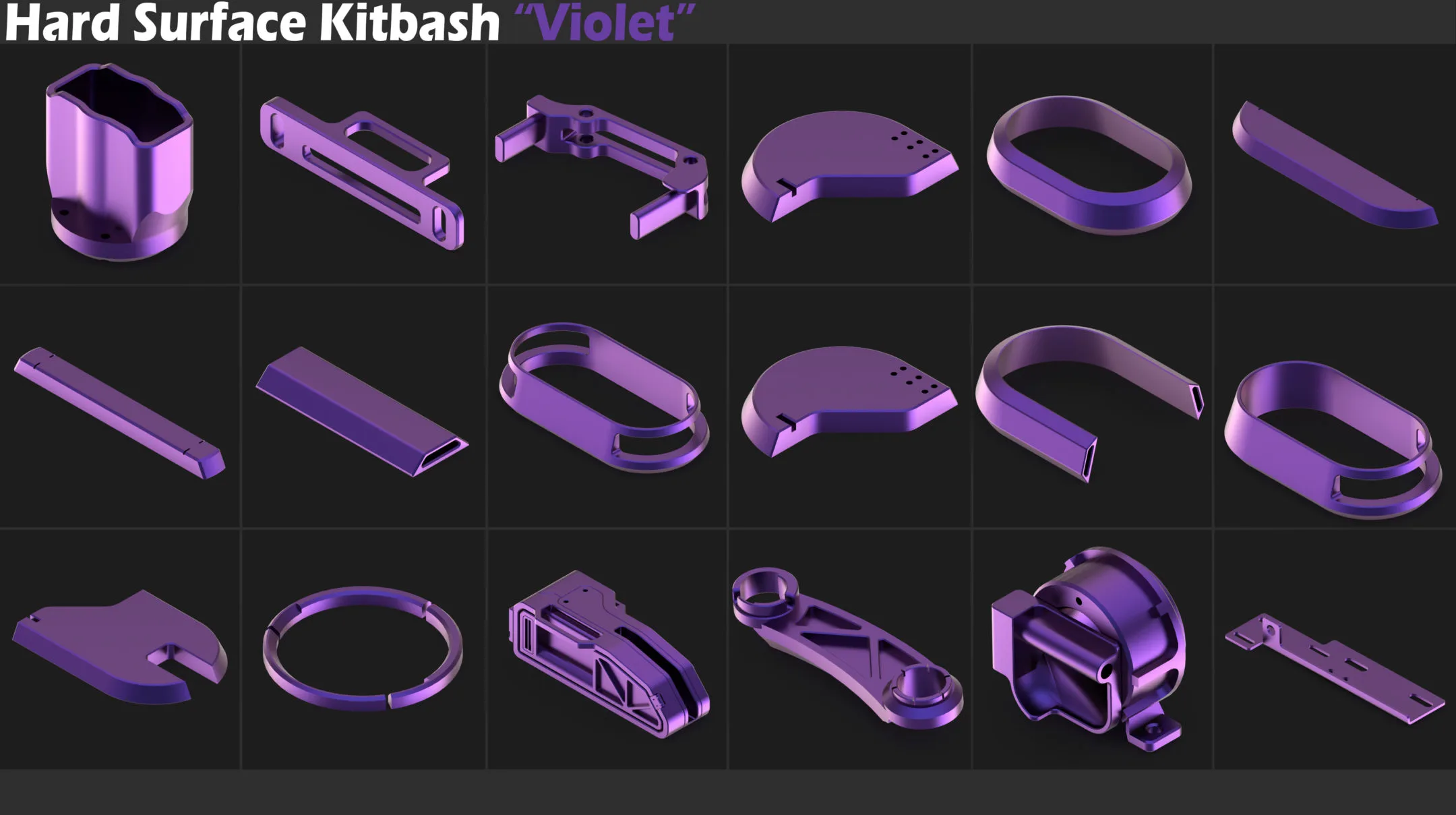 400 Pieces - Hard Surface Kitbash