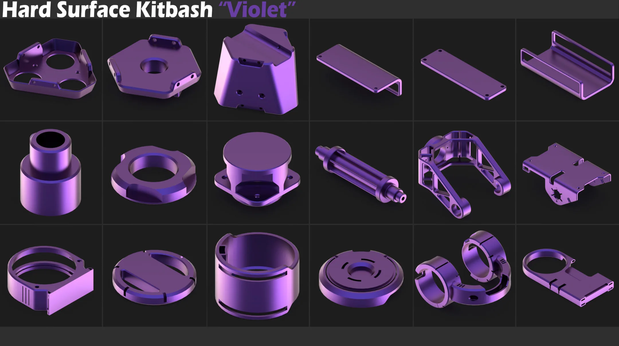 400 Pieces - Hard Surface Kitbash