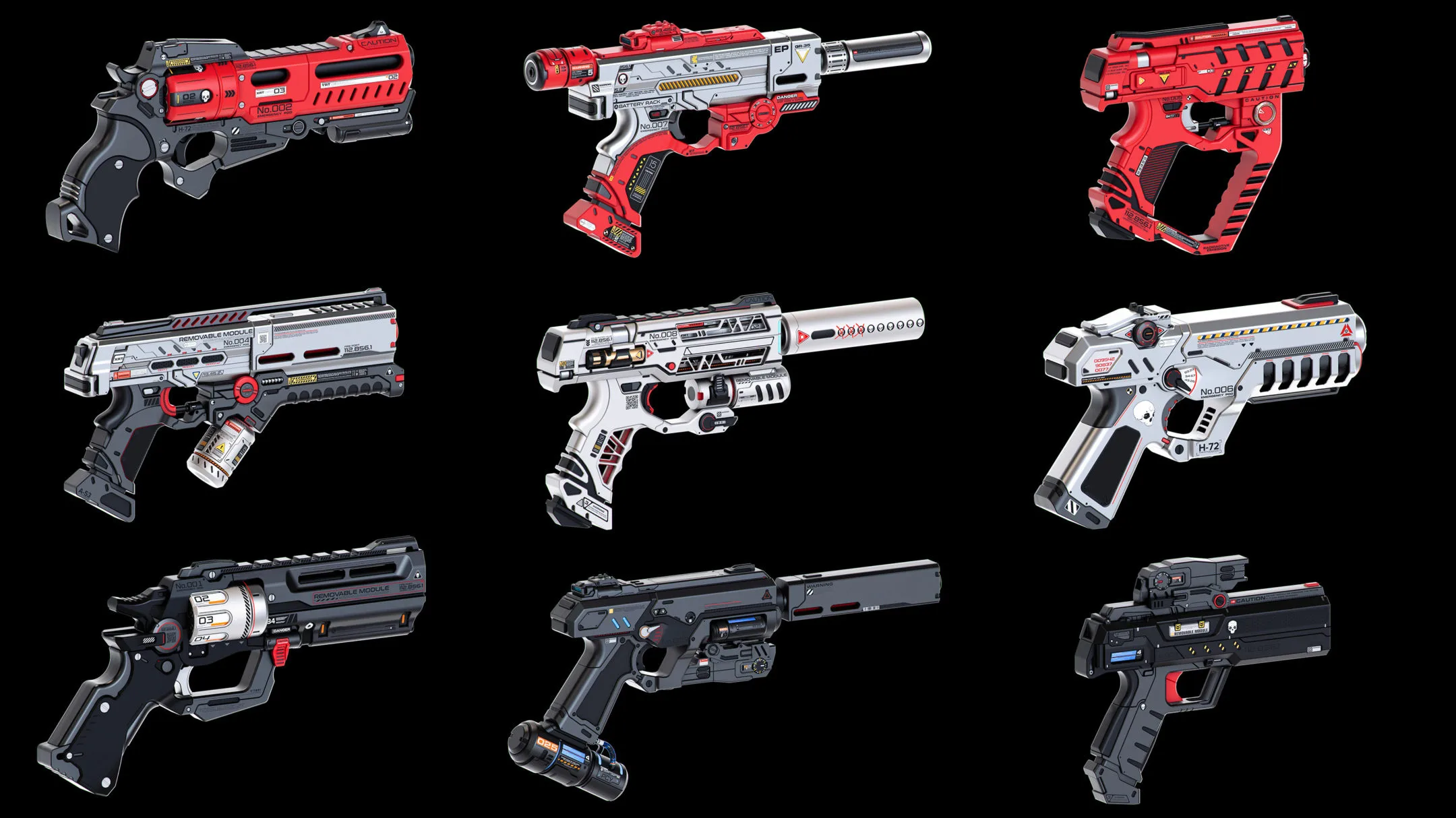 Sci-Fi Guns Set Kitbash