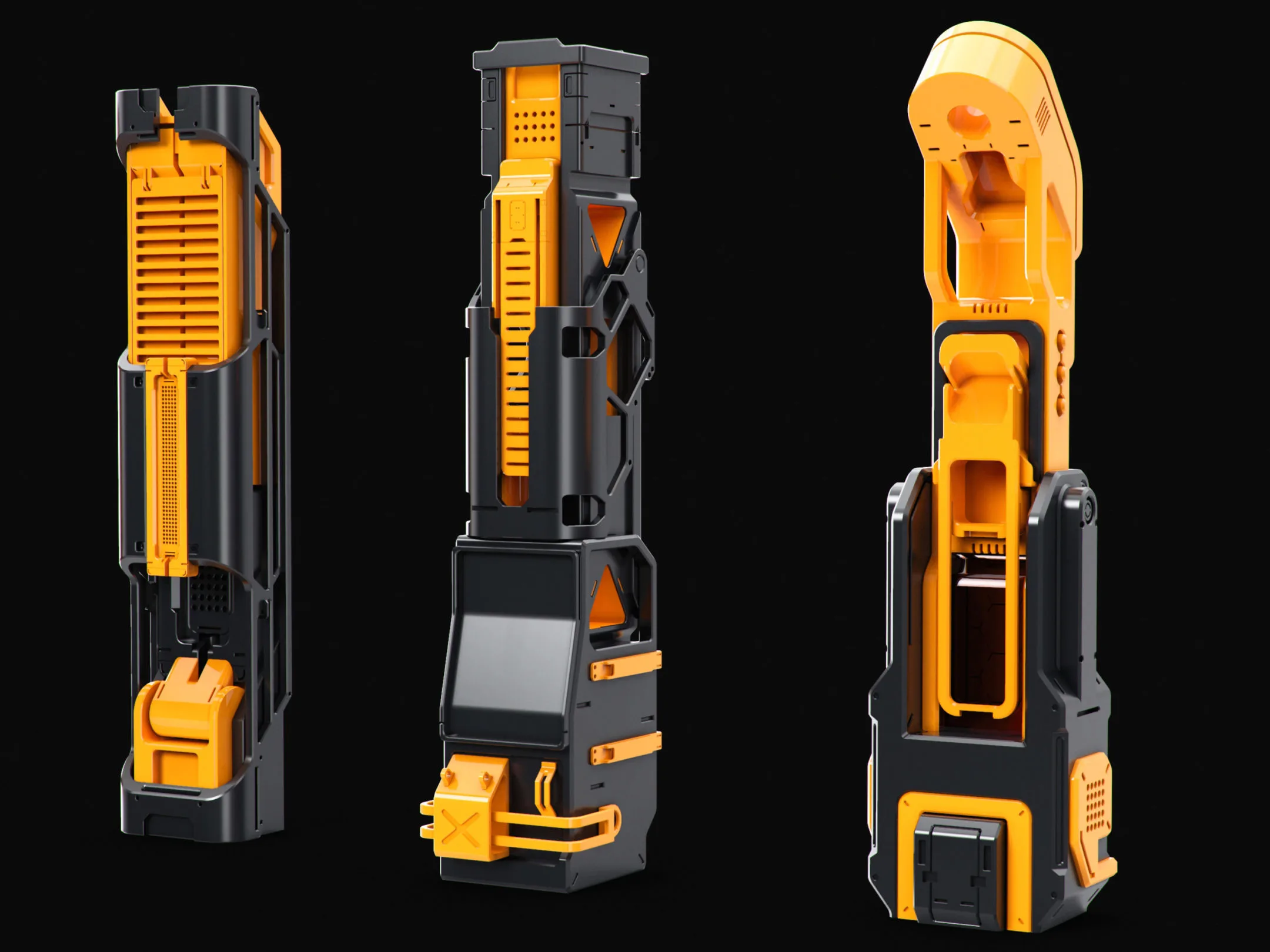 Sci-Fi Hard Surface Kitbash Pillars