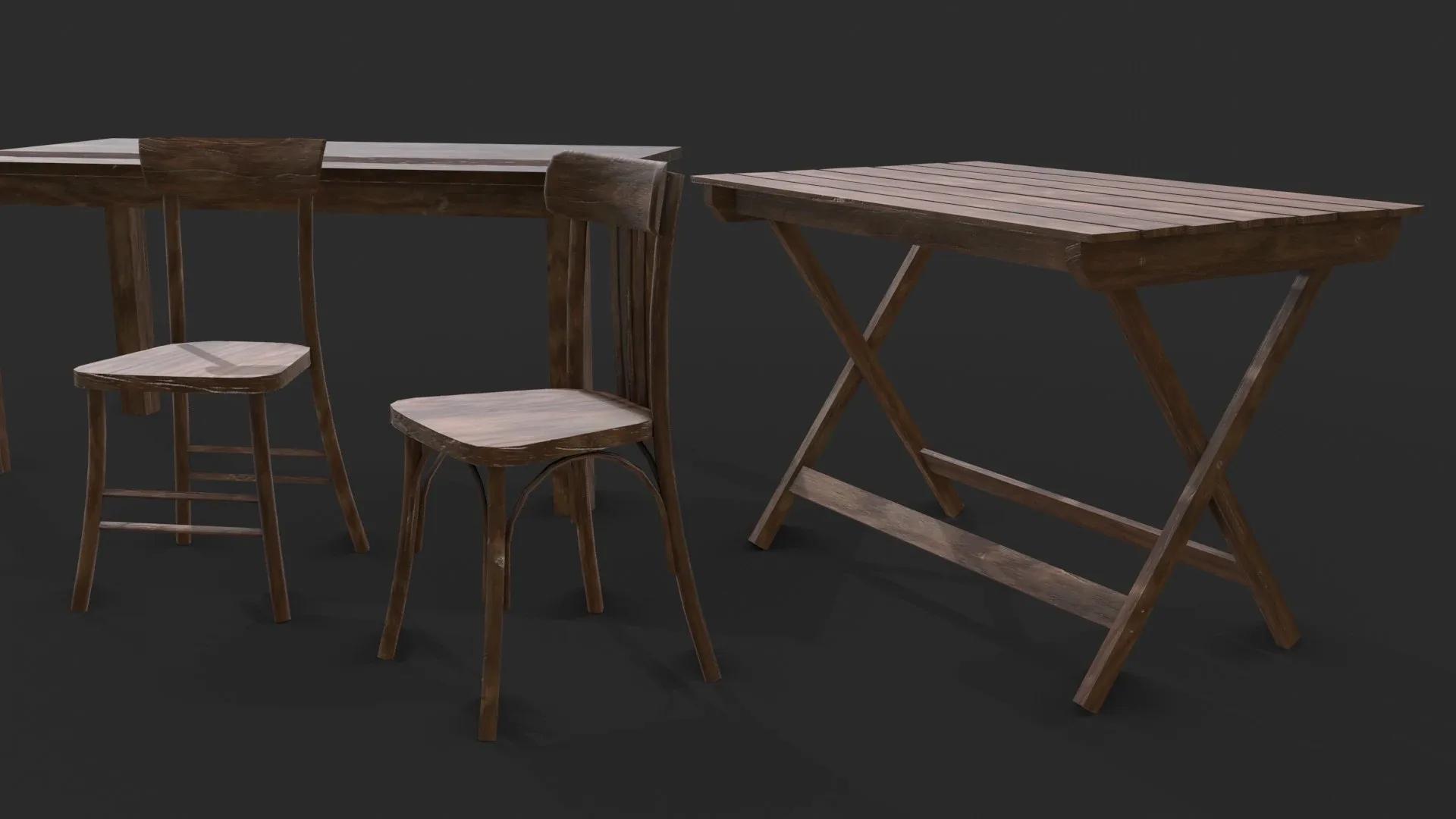 Bunker Tables and Chairs WWII