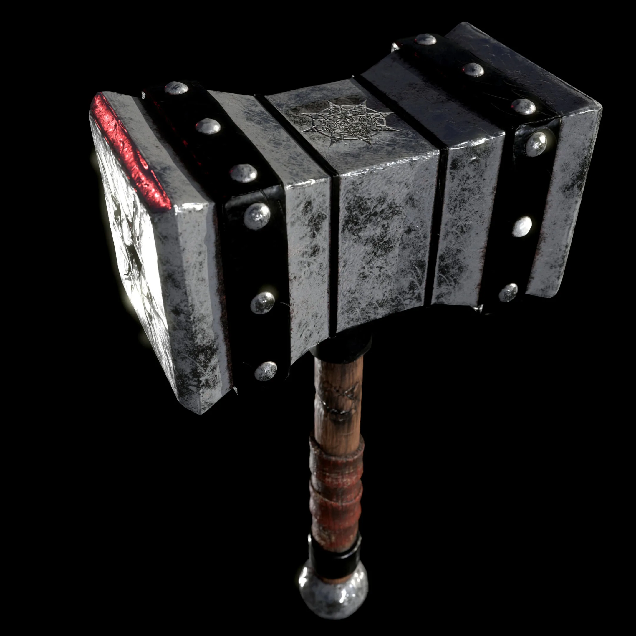 Axe Hammer 3D Model Lowpoly