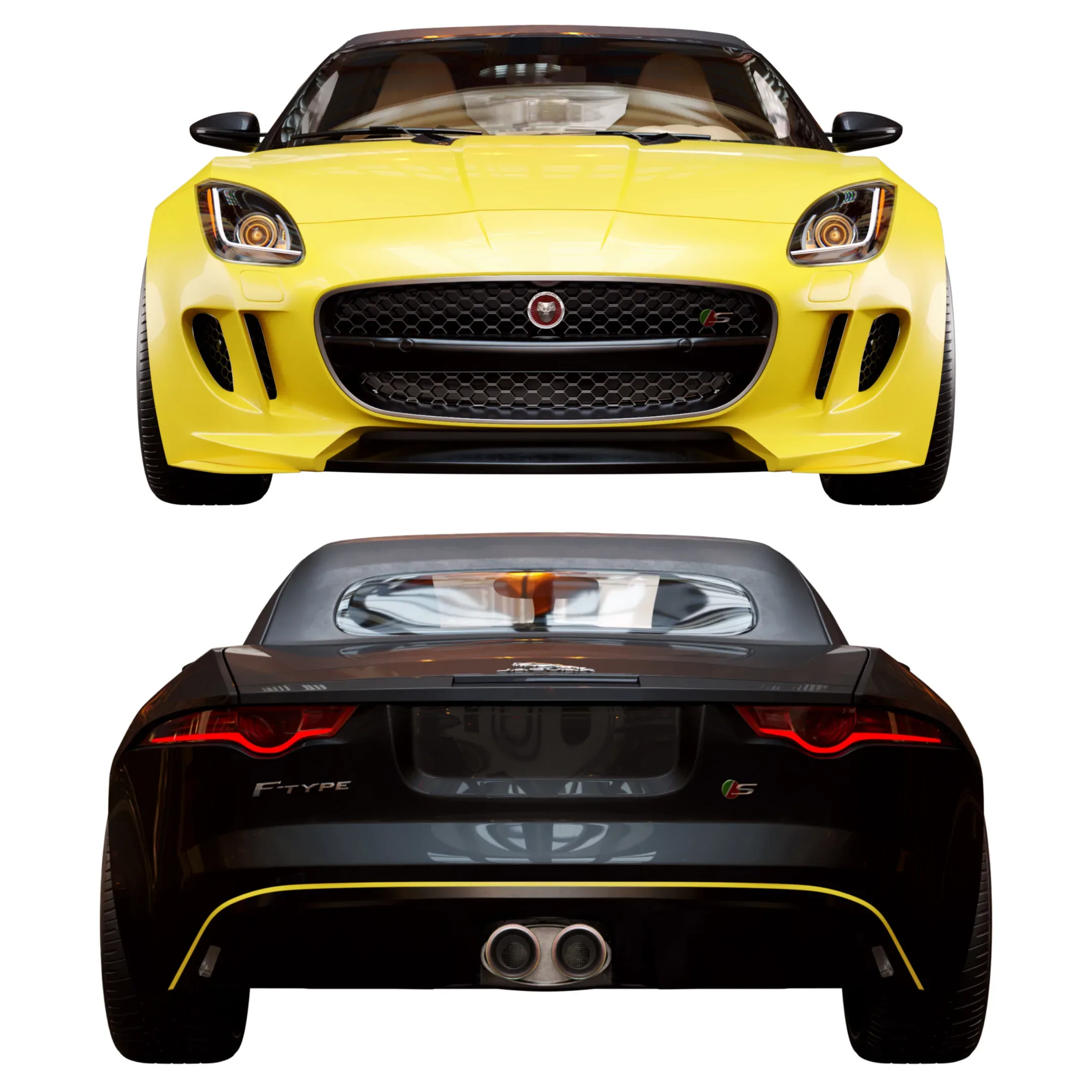 Jaguar F TYPE Convertible With HQ Interior 3D Model