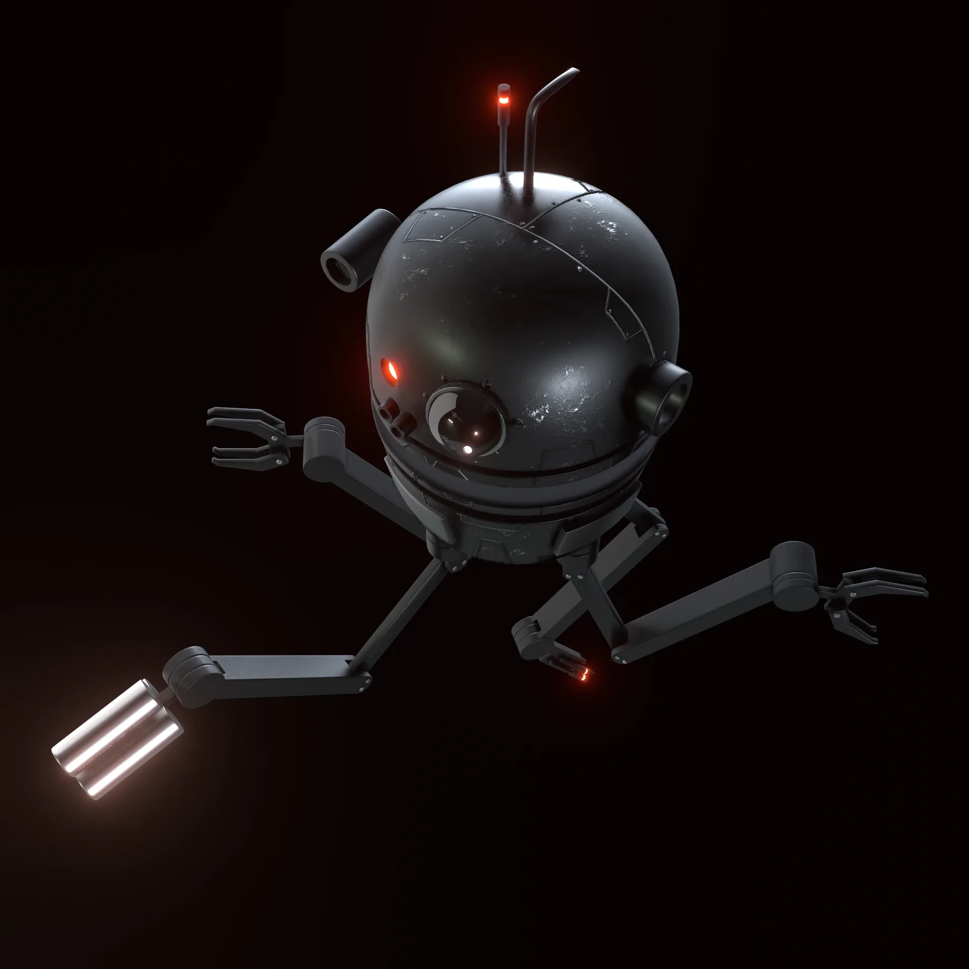 Sci-Fi Robot Drone Creation in Blender Eevee (Complete Tutorial Series)