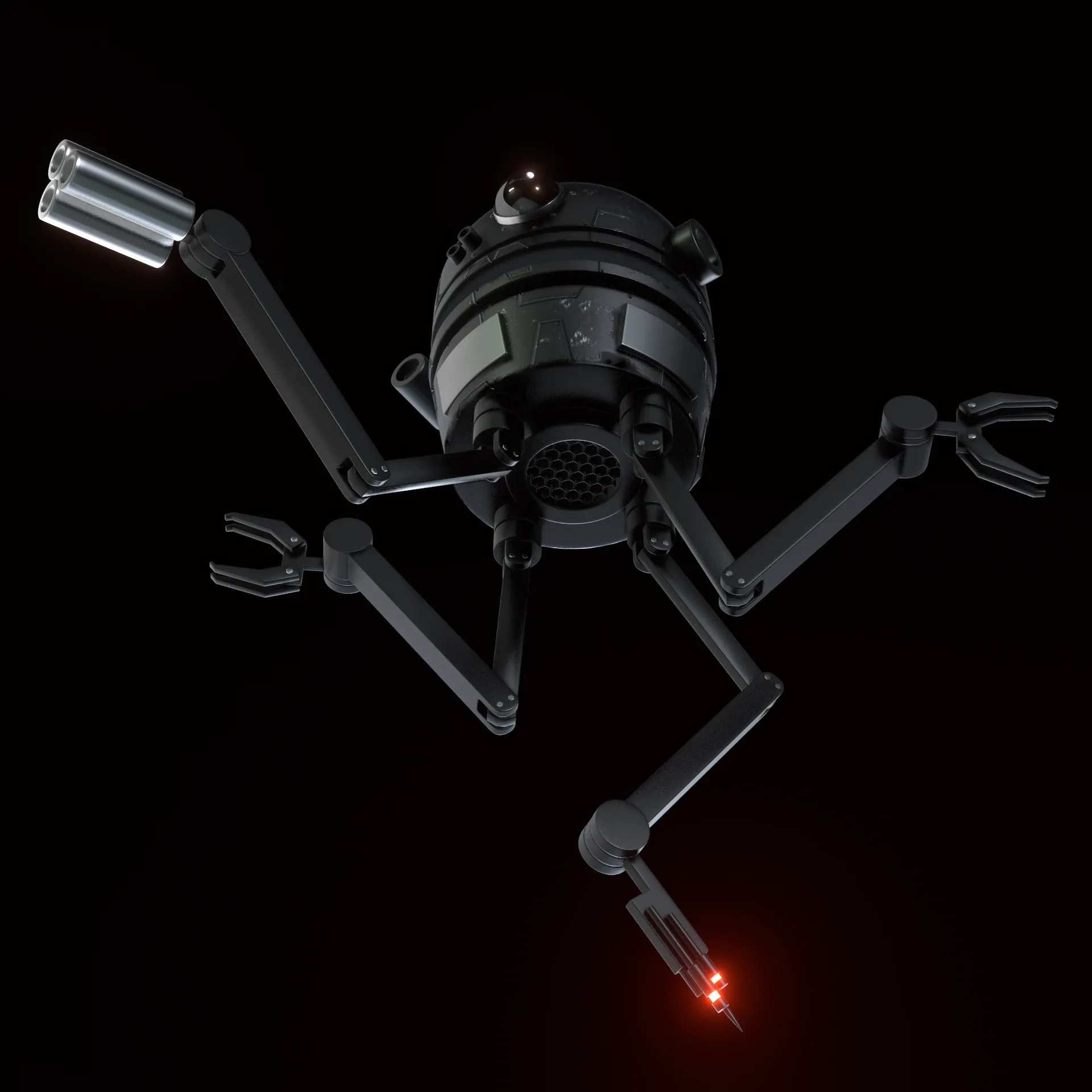 Sci-Fi Robot Drone Creation in Blender Eevee (Complete Tutorial Series)