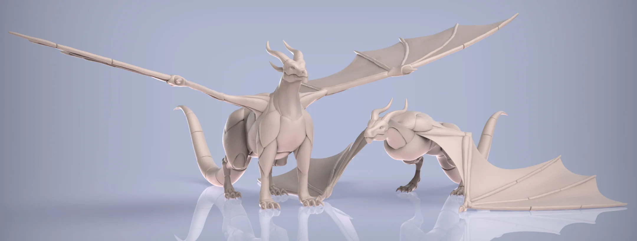 Dragon + Wyvern Base Meshes