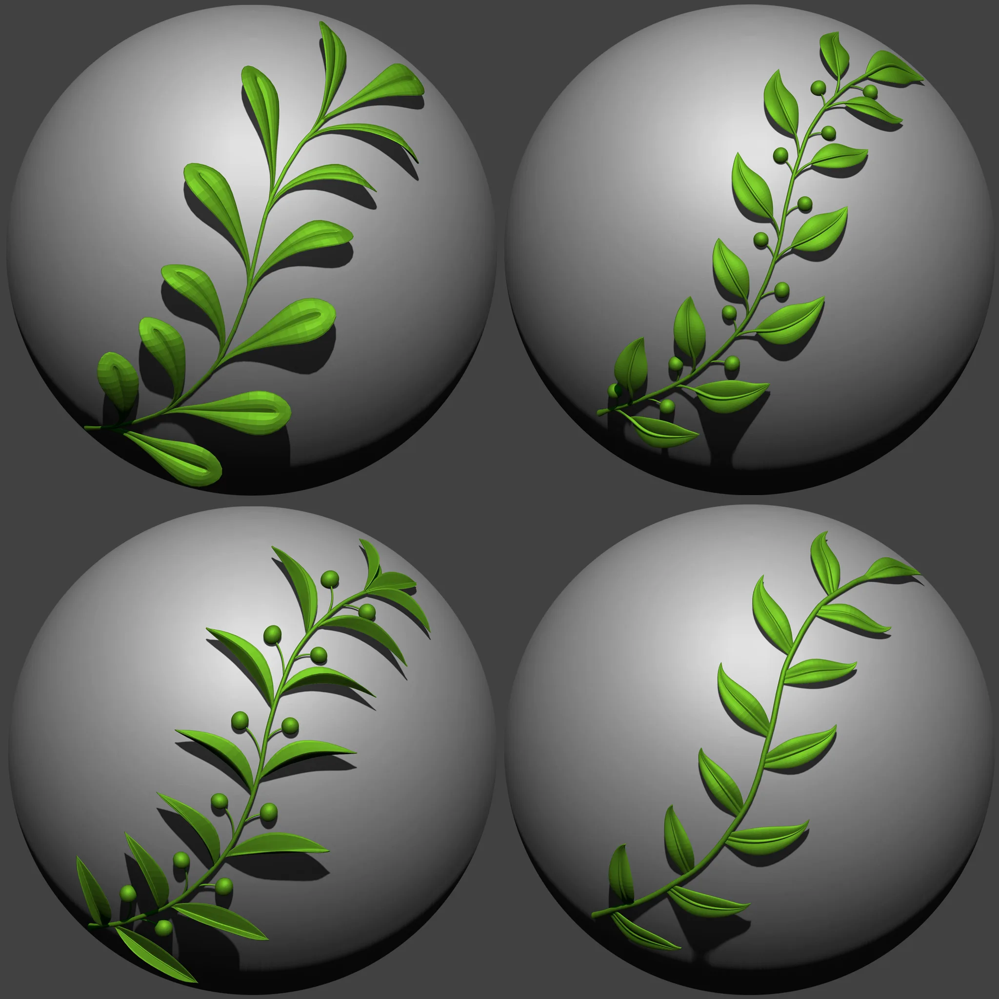 30 Plant Curve Brushes