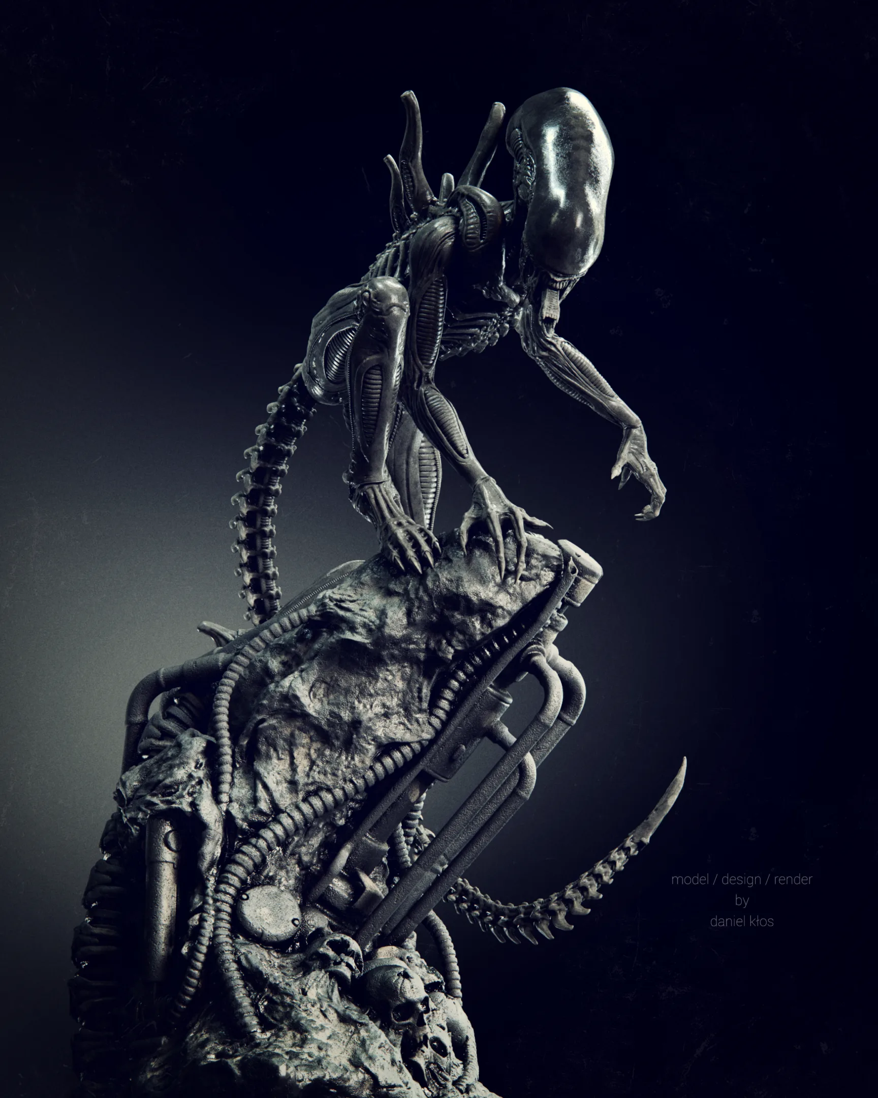 Alien Statue Fanart 3D Print Model