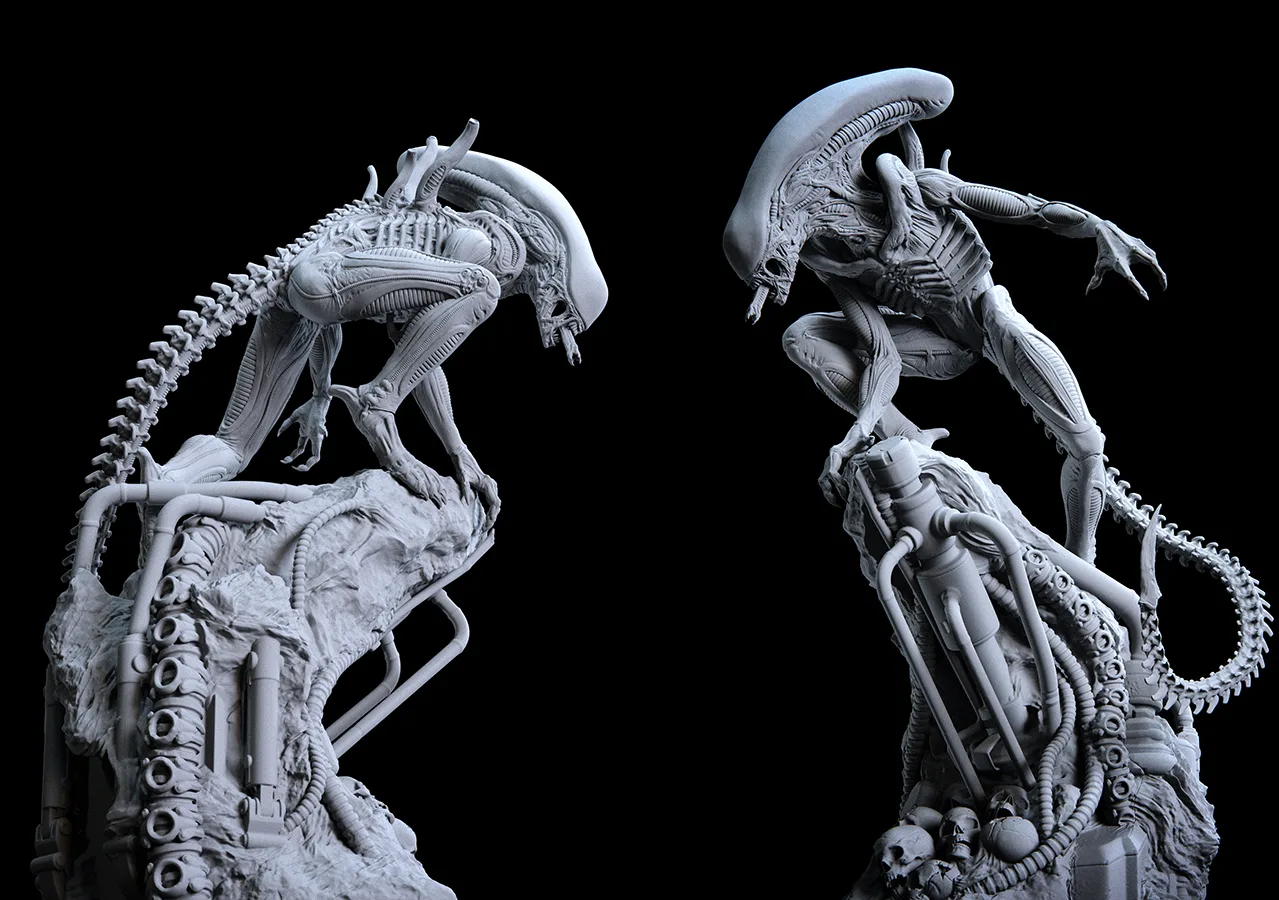 Alien Statue Fanart 3D Print Model