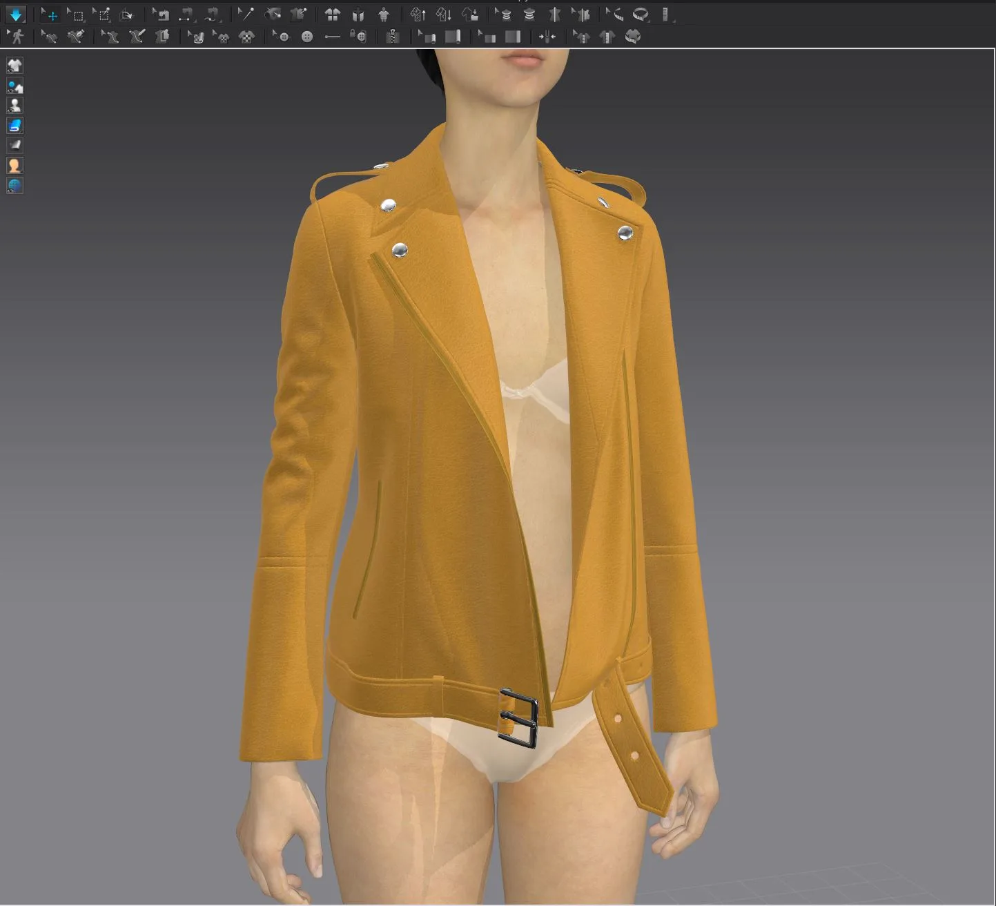 Leather Jacket - Marvelous Designer - Clo3d