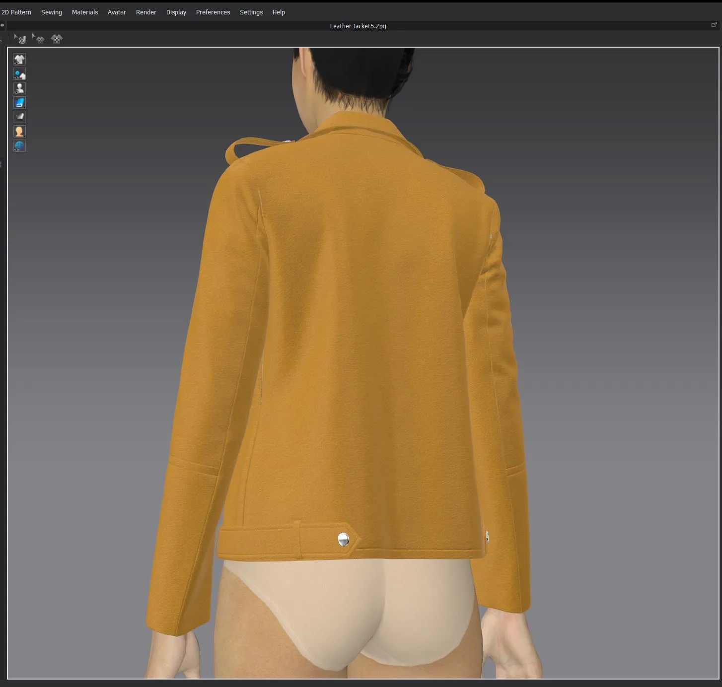 Leather Jacket - Marvelous Designer - Clo3d