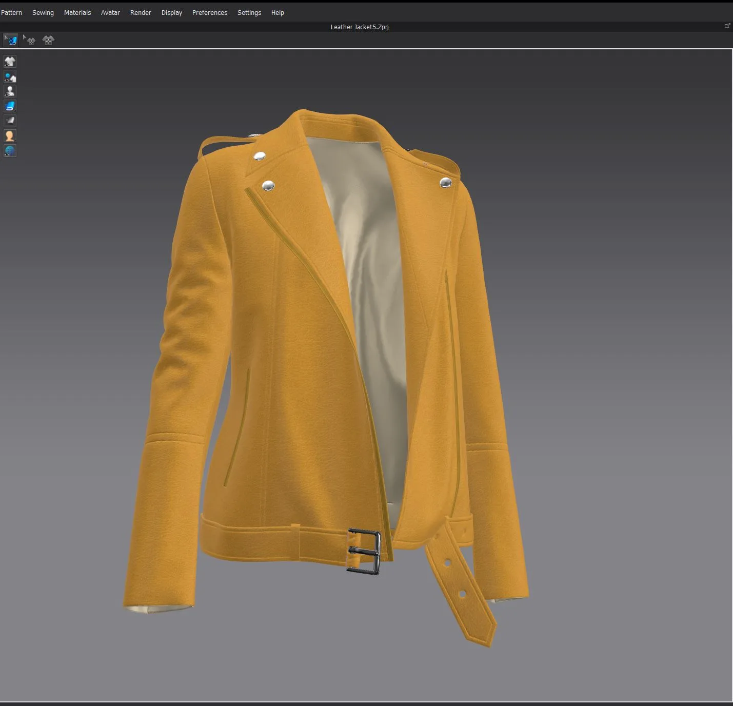 Leather Jacket - Marvelous Designer - Clo3d