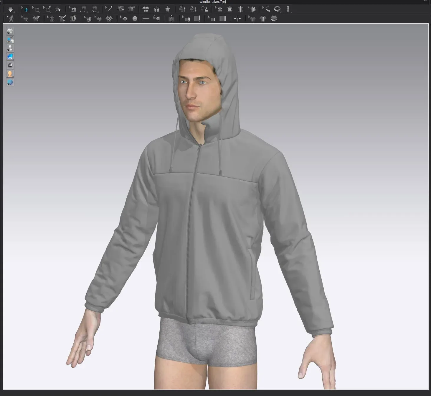 Windbreaker Jacket - Marvelous Designer - Clo3d