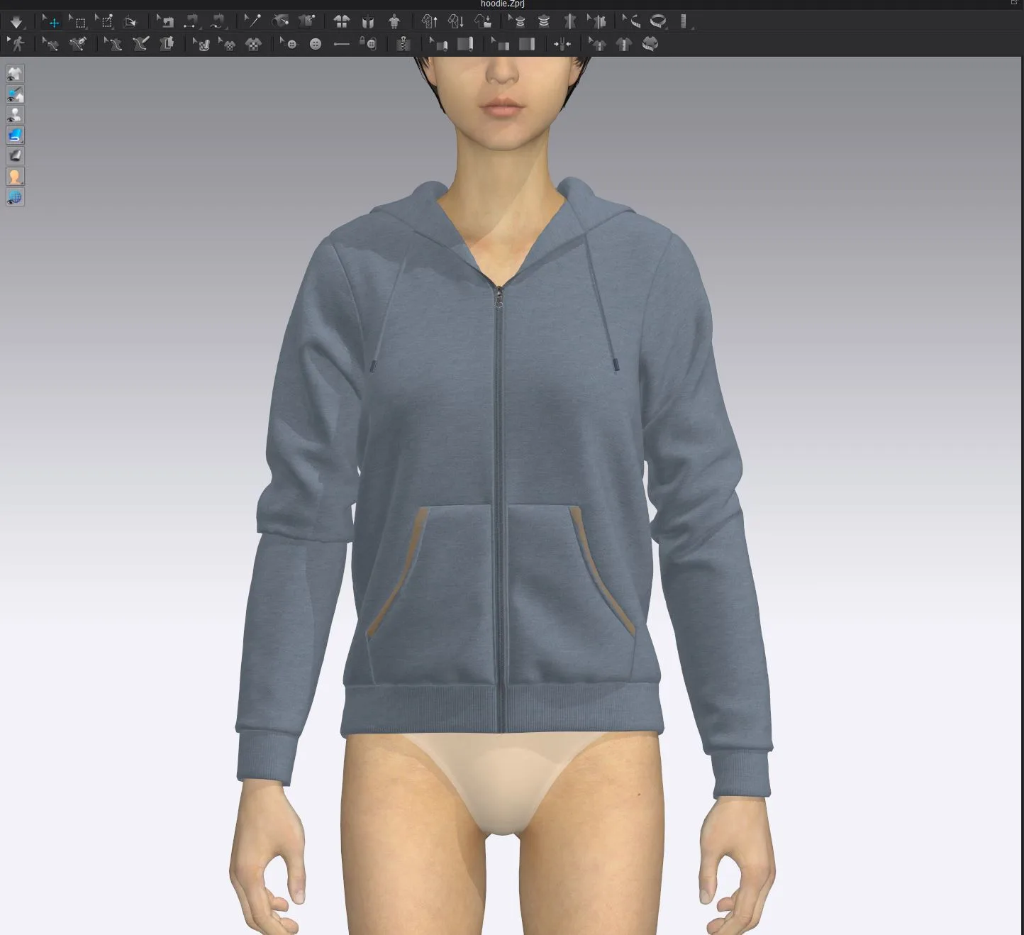 Hoodie - Marvelous Designer - Clo3d